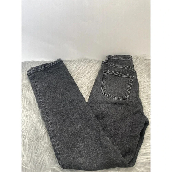 Agolde High Rise Straight Leg Jeans Womens Size 24 Black Vintage - Picture 11 of 12
